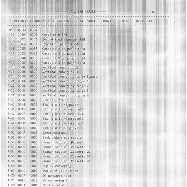 Impresora HP con rayas verticales